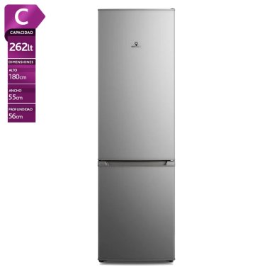 REFRIGERADOR BOTTOM FREEZER MADEMSA MED270 262L FRIO DIRECTO PLATA - 1