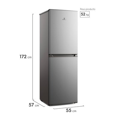 REFRIGERADOR BOTTOM FREEZER MADEMSA MED250 248L FRIO DIRECTO PLATA - 2