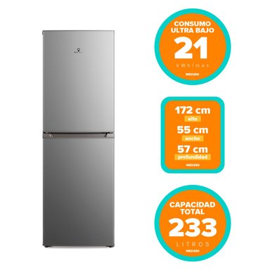 REFRIGERADOR BOTTOM FREEZER MADEMSA MED250 248L FRIO DIRECTO PLATA - 6