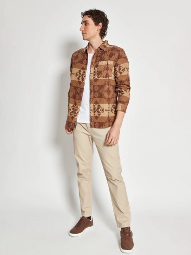 SOBRECAMISA HOMBRE BARBADOS ALGODÓN MANGA LARGA TRIBAL - 4