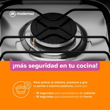 COCINA A GAS MADEMSA 4 QUEMADORES FM4LP - 6