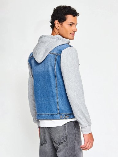 CHAQUETA HOMBRE INDEX ALGODÓN DENIM CON POLERÓN - 2