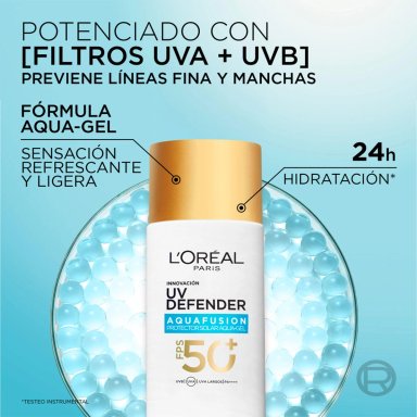 PROTECTOR SOLAR LOREAL UV DEFENDER AQUAFUSION SPF50 50 ML - 4