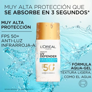 PROTECTOR SOLAR LOREAL UV DEFENDER AQUAFUSION SPF50 50 ML - 5