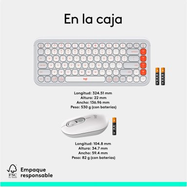 TECLADO INALÁMBRICO LOGITECH POP ICON + MOUSE - 11