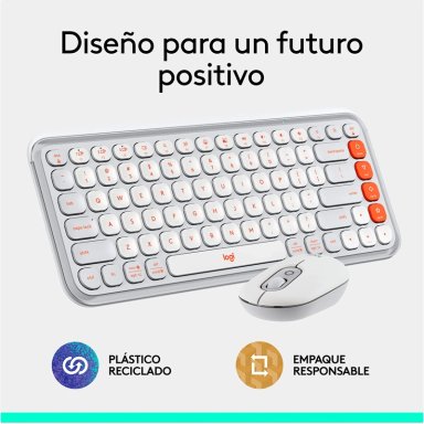 TECLADO INALÁMBRICO LOGITECH POP ICON + MOUSE - 12