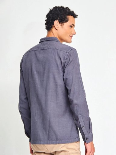 CAMISA HOMBRE BARBADOS MANGA LARGA LISA - 2