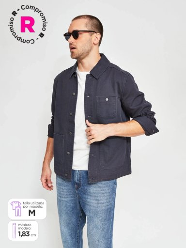 CHAQUETA HOMBRE BARBADOS ALGODÓN LARGA - 1