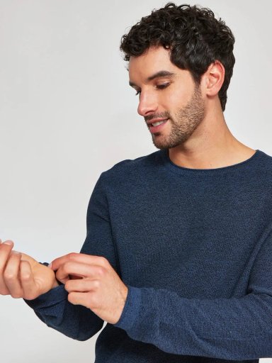 SWEATER HOMBRE BARBADOS ALGODÓN CUELLO REDONDO BÁSICO - 3