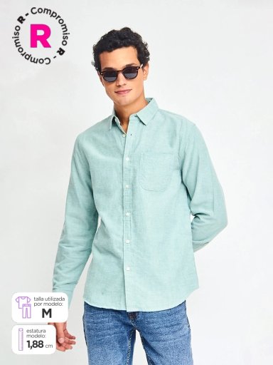 CAMISA HOMBRE AEROPOSTALE ALGODÓN MANGA LARGA - 1