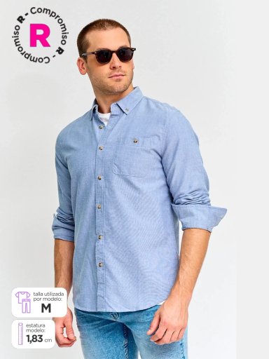 CAMISA HOMBRE ROBERT LEWIS ALGODÓN MANGA LARGA - 1