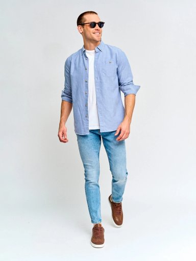 CAMISA HOMBRE ROBERT LEWIS ALGODÓN MANGA LARGA - 4
