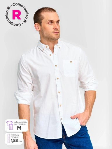 CAMISA HOMBRE ROBERT LEWIS ALGODÓN MANGA LARGA - 1
