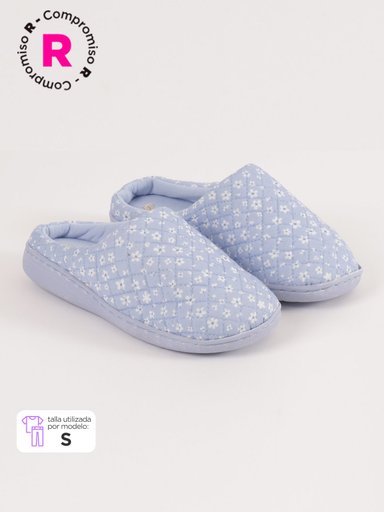 PANTUFLA MUJER AZIZ CELESTE - 1