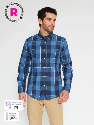 CAMISA HOMBRE KENNETH STEVENS ALGODÓN MANGA LARGA - 1