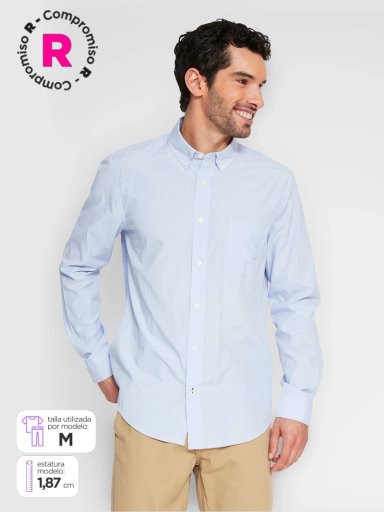 CAMISA HOMBRE KENNETH STEVENS ALGODÓN MANGA LARGA - 1