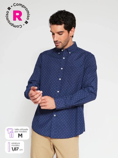 CAMISA HOMBRE KENNETH STEVENS ALGODÓN MANGA LARGA - 1
