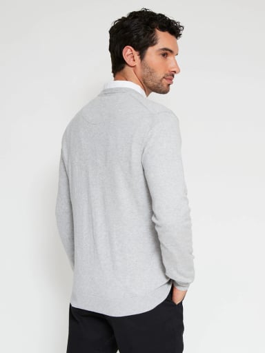 SWEATER HOMBRE CACHAREL CASHMERE CUELLO EN V BÁSICO - 2