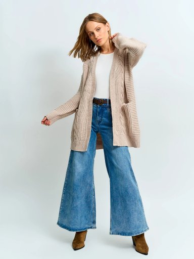 CARDIGAN MUJER AZIZ TRENZA FRONTAL - 4