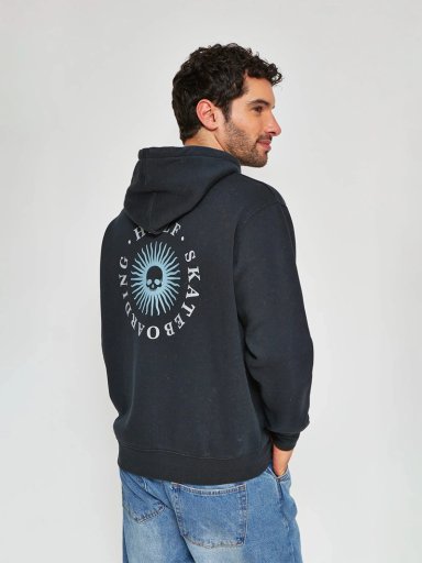 POLERÓN HOMBRE HALF ALGODÓN HOODIE ACID WASH PRINT - 2
