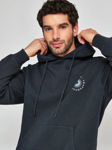 POLERÓN HOMBRE HALF ALGODÓN HOODIE ACID WASH PRINT - 3