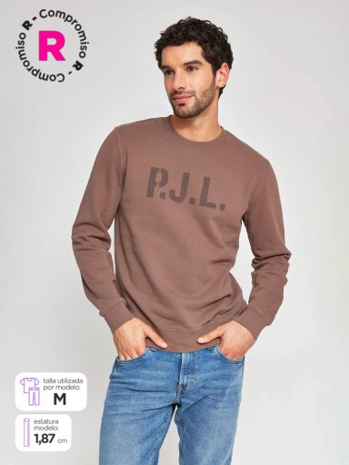 POLERÓN HOMBRE PEPE JEANS ALGODÓN CUELLO REDONDO ESTAMPADO - 1