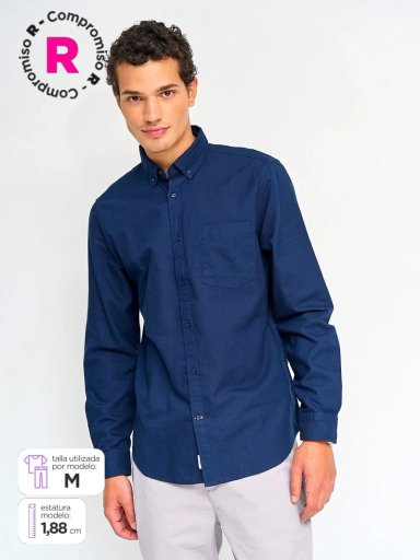 CAMISA HOMBRE REGATTA ALGODÓN MANGA LARGA - 1