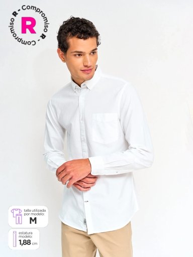 CAMISA HOMBRE REGATTA ALGODÓN MANGA LARGA - 1