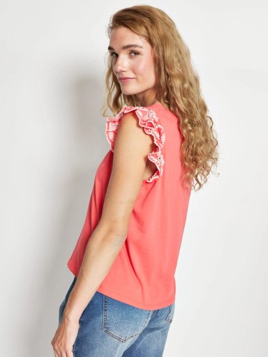 POLERA MUJER REGATTA ALGODÓN MANGA CORTA BORDADO - 2