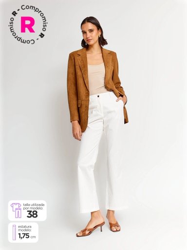 PANTALÓN MUJER CACHAREL ALGODÓN FLARE - 1