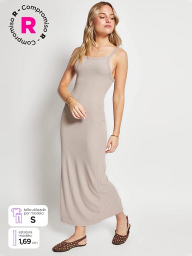VESTIDO MUJER INDEX LARGO PUNTO - 1