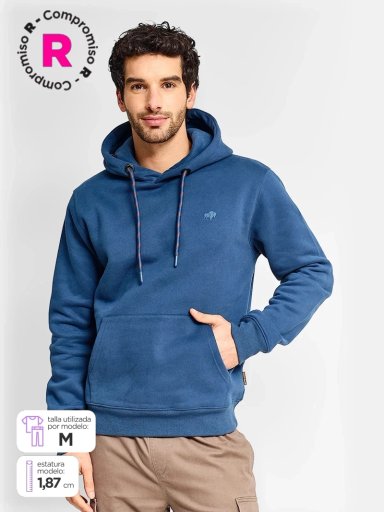 POLERÓN HOMBRE ROBERT LEWIS ALGODÓN HOODIE BÁSICO - 1