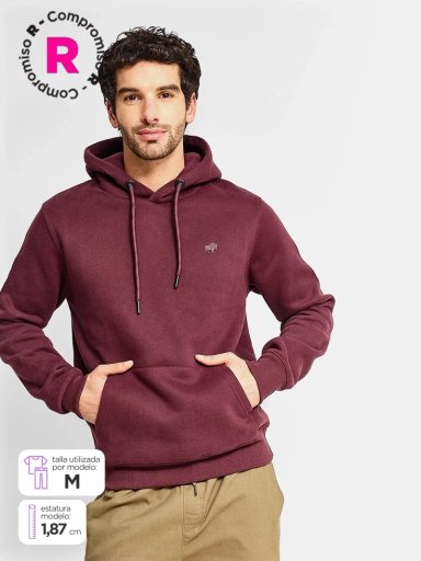 POLERÓN HOMBRE ROBERT LEWIS ALGODÓN HOODIE BÁSICO - 1