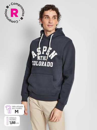 POLERÓN HOMBRE ROBERT LEWIS ALGODÓN HOODIE ESTAMPADO - 1