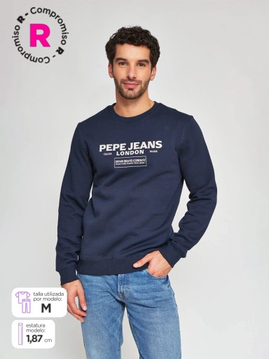 POLERÓN HOMBRE PEPE JEANS ALGODÓN CUELLO REDONDO ESTAMPADO - 1