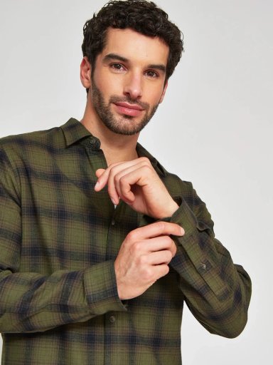 CAMISA HOMBRE HALF ALGODÓN MANGA LARGA - 3