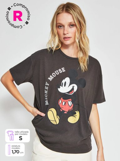 POLERA MUJER INDEX ALGODÓN MANGA CORTA DISNEY - 1