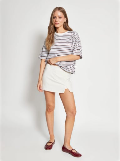 POLERA MUJER INDEX ALGODÓN MANGA CORTA BÁSICA - 4