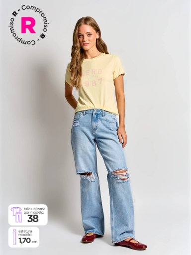 JEANS MUJER AEROPOSTALE ALGODÓN ROTURA - 1