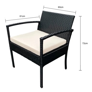 SET TERRAZA DI PORETTI DESIGN LIVORNO NEGRO - 5