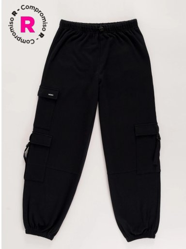 PANTALÓN DE BUZO NIÑA INDEX ALGODÓN CINTA - 1