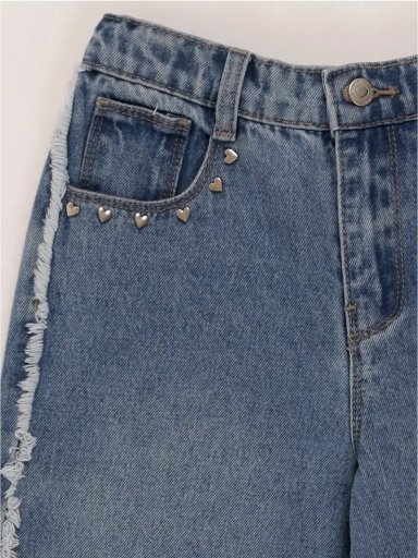 JEANS NIÑA HARVEST ALGODÓN FLECOS - 3