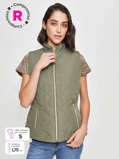 PARKA MUJER CACHAREL SIN MANGAS - 1
