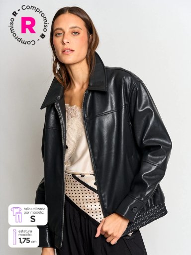 CHAQUETA MUJER MARQUIS EFECTO PIEL - 1