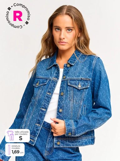 CHAQUETA MUJER PEPE JEANS ALGODÓN SLIM DENIM - 1
