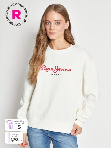 POLERÓN MUJER PEPE JEANS ALGODÓN LOGO - 1