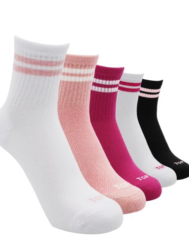 PACK 5 CALCETINES MUJER TOP DEPORTIVOS MEDIA CAÑA - 1