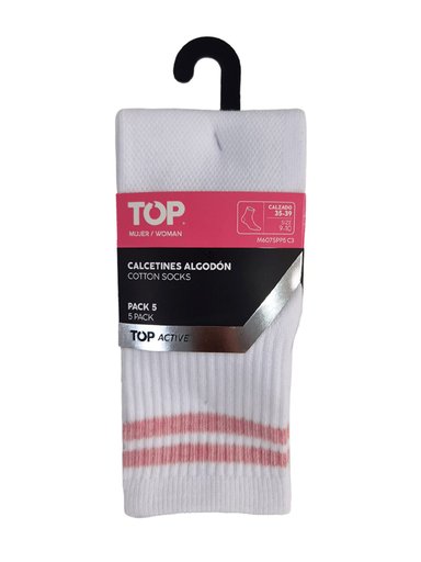PACK 5 CALCETINES MUJER TOP DEPORTIVOS MEDIA CAÑA - 7