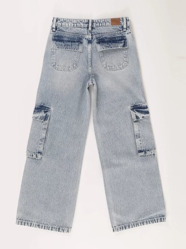 JEANS NIÑA INDEX ALGODÓN WIDELEG CARGO - 2