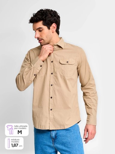 CAMISA HOMBRE ROBERT LEWIS ALGODÓN MANGA LARGA - 1